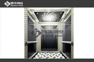 博饰钢业高档不锈钢电梯门定制,钛金不锈钢镜面板蚀刻