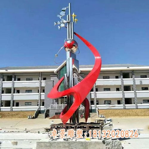 不锈钢抽象大雁雕塑广场校园 株洲金属雕塑校园厂